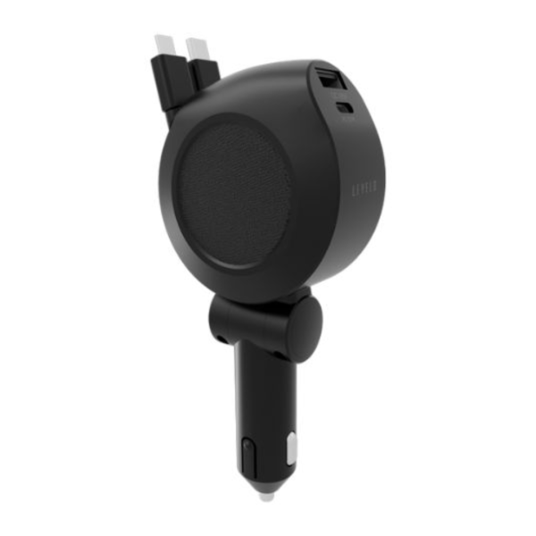 Levelo Orbis 4 In 1 Saffiano Leather Car Charger