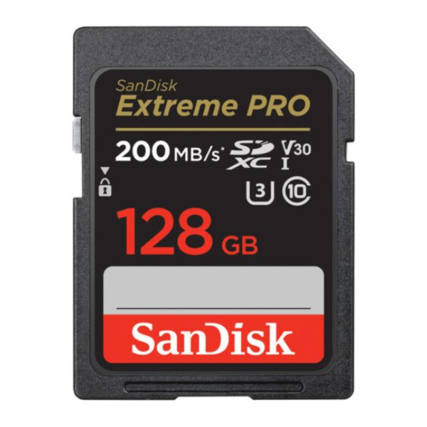 SanDisk Extreme PRO SDXCâ„¢ 128GB 200MB/s UHS-I Memory Card
