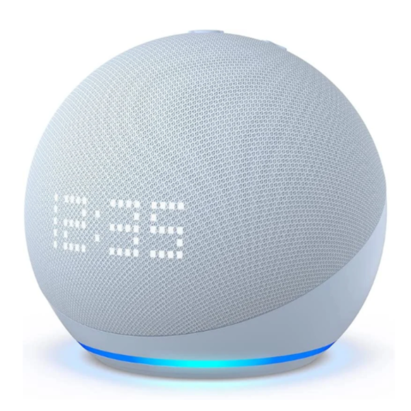 Amazon Echo Dot (5th Generation) with Clock – Smart Speaker with Alexa